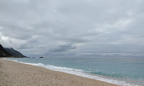 Kathisma Beach on a cloudy day