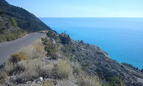 On the way to Megali Petra Beach, from Kalamitsi