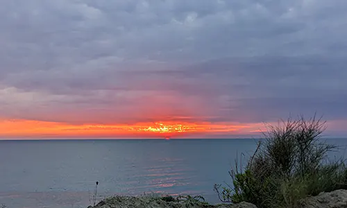 Sunset at Pefkoulia Beach